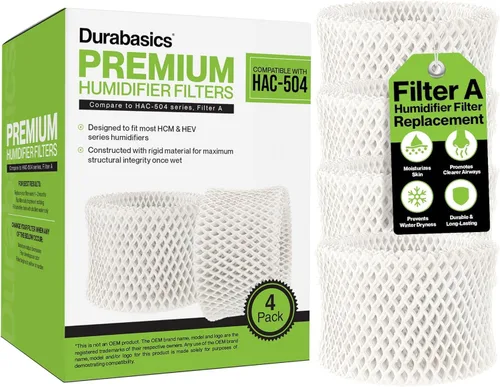 Vista 11 de Durabasics Paquete de 4 filtros humidificadores de alta calidad compatibles con filtros humidificadores Honeywell HAC-504, HAC-504AW y Honeywell
