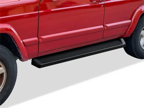Vista 13 de APS Estribos de 5 pulgadas negro mate compatibles con Jeep Cherokee 1984-2000 de 4 puertas (barras nerf barras laterales de escalones laterales)