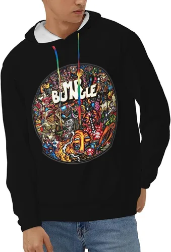 Vista 2 de LOTIKS Mr Bungle - Sudadera con capucha para hombre, casual, manga larga, sin botones