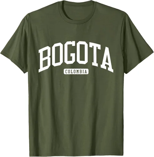 Vista 52 de Camiseta estilo universitario de Bogotá Colombia, Negro