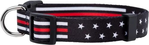 Vista 2 de Collar de perro de línea roja fina - estrellas (tamaño pequeño)