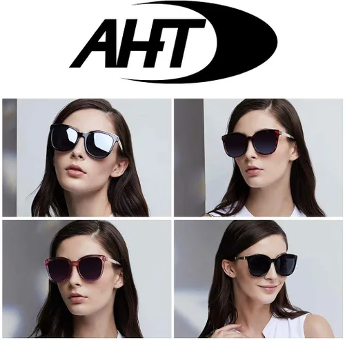 Vista 6 de AHT Gafas de sol polarizadas para mujer con rayos sombreados 100 UV ojos de gato