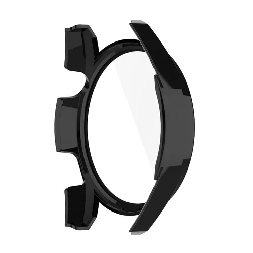 Vista 4 de AISPORTS Paquete de 2 fundas protectoras compatibles con Huawei Watch GT 3 de 1.811 in, carcasa rígida de policarbonato HD, película de vidrio negro