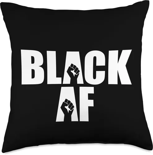 Vista 4 de BLACK HISTORY AFRICAN PRIDE Memes Black AF BLACKAF Resist Fist African American Pride History Throw Pillow, 16x16, Multicolor