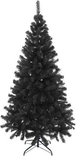 Vista 9 de Perfect Holiday Árbol de Navidad de pino canadiense negro de 4 pies 291 puntas, diámetro 30 pulgadas Incluye soporte de metal (PVC-4BLK)