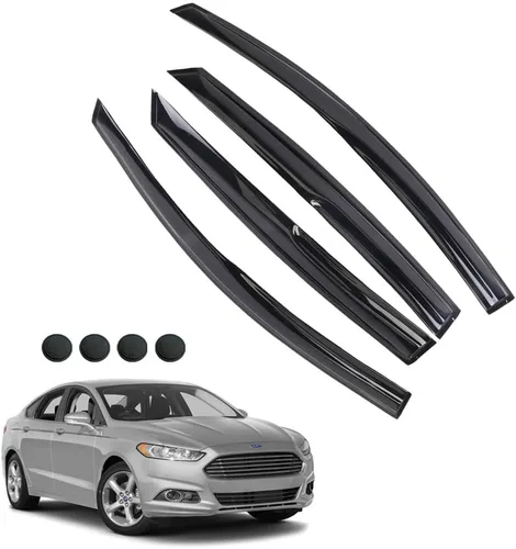 Vista 29 de Protectores de lluvia para Mazda 3 Hatchback 2010-2013, deflectores de ventana lateral con cinta adhesiva para Mazda 3 Hatchback, viseras de ventana