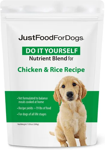 Vista 12 de JustFoodForDogs Mezcla de nutrientes DIY para comida casera para perros, carne de res y papa russet, 4.55 onzas