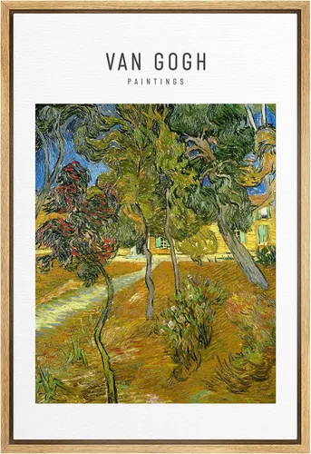 Vista 14 de SIGNWIN Lienzo enmarcado para pared, diseño de Vincent Van Gogh, un par de amantes, naturaleza, ilustraciones de área silvestre, bellas artes