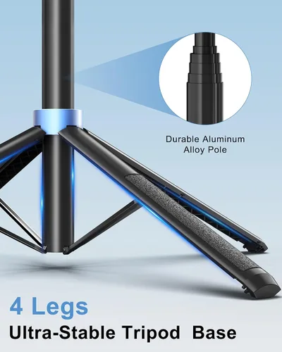Vista 7 de Trípode de palo selfie de 4 patas de 71 pulgadas para GoPro/Osmo Pocket 3/insta360/iPhone/Android, soporte de trípode para teléfono celular