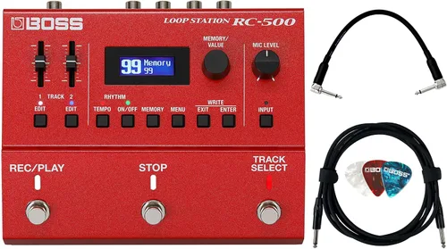 Vista 13 de Boss RC-1 Loop Station Paquete con cable de instrumento Gearlux, cable de conexión y púas