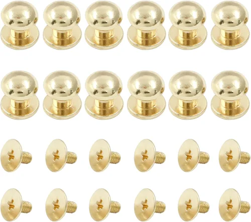 Vista 9 de Biaungdo 12 piezas tiradores de cajón mini de 0.31" x 0.39" pulgadas, pomos redondos para gabinete, tiradores para tocador armario cofre cajón cajas
