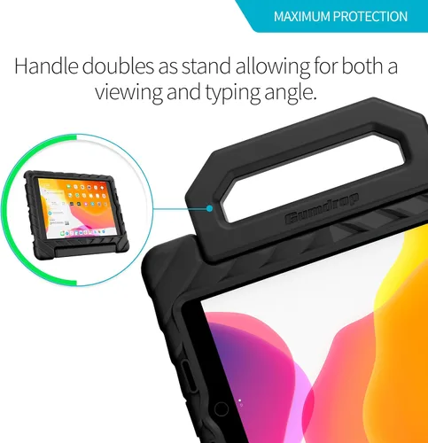 Vista 4 de Gumdrop FoamTech - Funda solo compatible con Apple iPad de 9ª 8ª 7ª generación (10.2 pulgadas), resistente, ligera, a prueba de golpes y probada