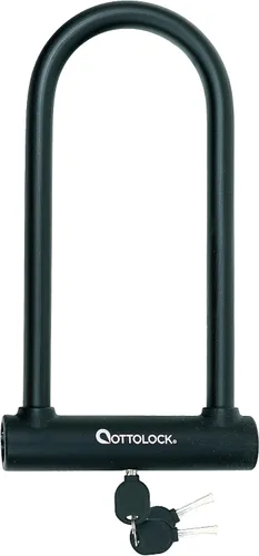 Vista 13 de OTTOLOCK Sidekick Compact U-Lock Candado de bicicleta ligero recubierto de silicona (negro) candados para bicicleta
