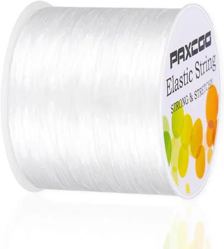 Vista 9 de Cuerda elástica negra Paxcoo, cordón elástico para cuentas para pulseras, collares, fabricación de joyas y suministros para enhebrado