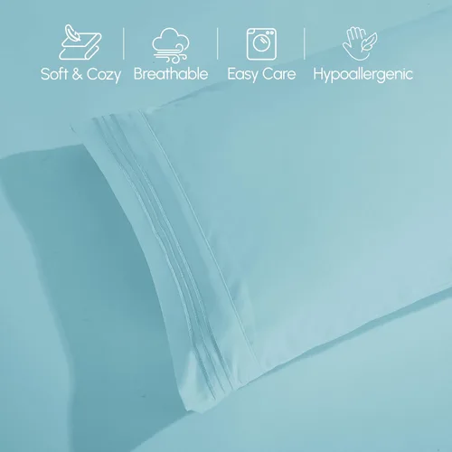 Vista 5 de Elegant Comfort - Juego de sábanas de lujo de 4 piezas - Ropa de cama de lujo de 1500 hilos, calidad de hotel prémium, microfibra, resistente a