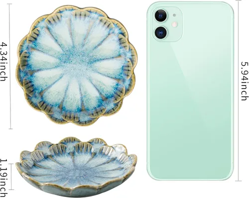 Vista 7 de Bandeja para joyas, plato para anillos, bandeja de cerámica para baratijas, cuenco para llaves, plato decorativo, para amigos, hermanas, hija, madre