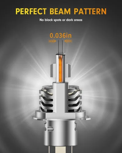 Vista 5 de FAHREN Bombillas H4/9003, 90,000 lm (1,200 %), 12 veces más brillantes, 6500 K blanco frío, 1:1 tamaño mini Plug and Play, bombilla antiniebla HB2