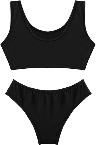 Vista 6 de FEESHOW Conjunto de lencería sexy de 2 piezas de anime japonés para mujer