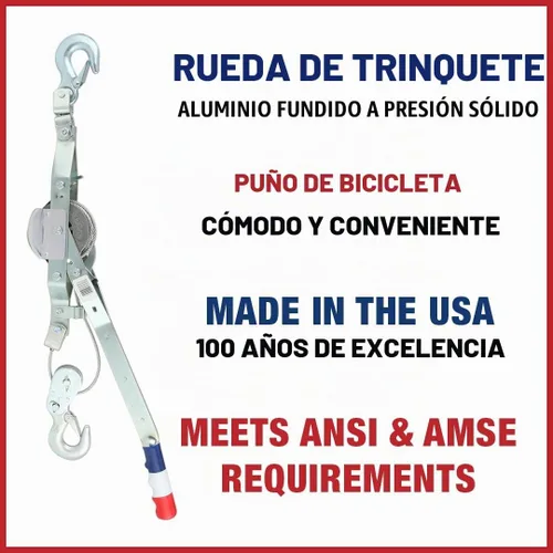 Vista 5 de American Power Pull - Elevador de potencia de 2 toneladas de 6 pies (72A), estándar - Fabricado en Estados Unidos