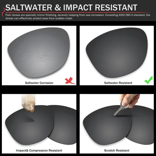 Vista 5 de Lentes de repuesto anti-agua salada para gafas de sol Radarlock Path ventiladas (dorado, triacetato termoformado (TAC) polarizadas)
