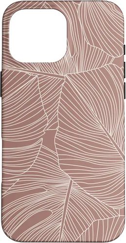 Vista 19 de Modern Minimal Neutral Tropical Monstera Leaf (Terracotta) Case for iPhone 17