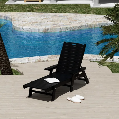 Vista 22 de WestinTrends Malibu Poly - Tumbona reclinable (juego de 2) gris