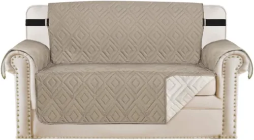 Vista 18 de H.VERSAILTEX Funda reversible para silla, protector de muebles antideslizante, resistente al agua, con correas elásticas de 2 pulgadas