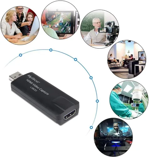 Vista 2 de MyGica Interruptor de tarjeta de captura de audio y video, dispositivo de captura de juegos HDMI a USB 3.0 -HD 4K 30 fps, grabadora de reproducción
