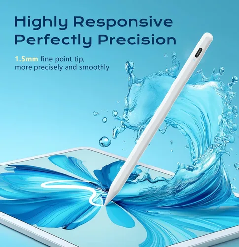 Vista 3 de Lápiz capacitivo para iPad 9ª y 11ª generación - Lápiz digital de carga rápida 5X - Compatible con Apple iPad Pro 11"/12.9"/M4 2018-2025, iPad mini