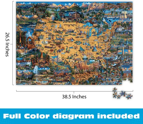 Vista 3 de Buffalo Games - Eric Dowdle National Parks - Rompecabezas de 2000 piezas para adultos Intermediate to Expert, Made in USA, Recycled Board