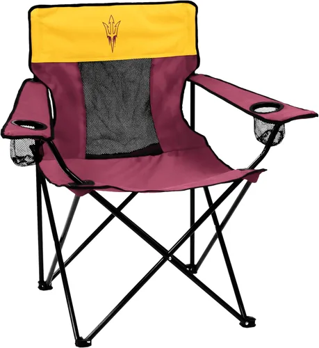Vista 8 de Logo Brands NCAA Alabama Crimson Tide Elite Silla Portátil - Silla premium para exteriores con portavasos, marco de acero con recubrimiento