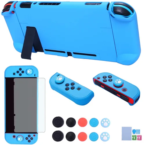 Vista 25 de COMCOOL Dockable Case for Nintendo Switch 3 in 1 Protective Cover Case for Nintendo Switch and Joy-Con Controller with Screen Protector and Thumb