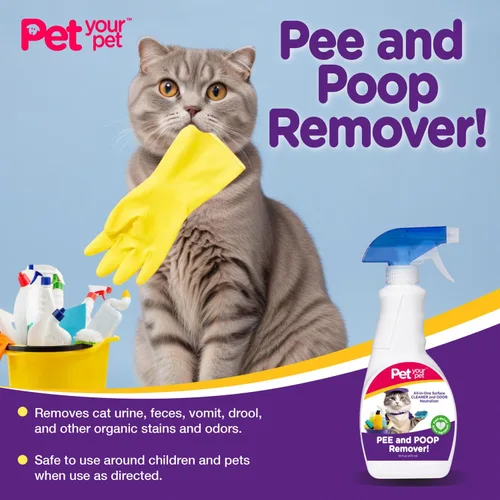 Vista 4 de Spray removedor de orina y excremento de gato, 16 onzas