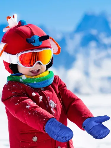 Vista 2 de 6 pares de guantes de esquí para niños de invierno y nieve, impermeables y cálidos, unisex para niños de 3 a 5 años