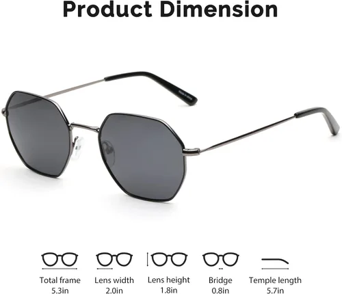 Vista 3 de JOORTI Gafas de sol polarizadas para mujeres y hombres protección UV