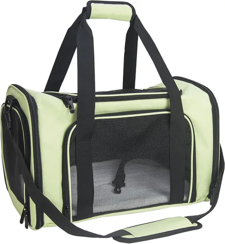 Vista 15 de Transportador de lados suaves para perros y gatos pequeños y medianos, aprobado por la aerolínea TSA, plegable, para mascotas, color negro