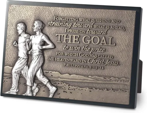 Vista 5 de Lighthouse Christian Products Trust - Brújula de placa de escultura de piedra fundida, tono bronce martillado, 6.5 x 4.5 pulgadas