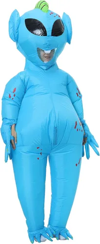 Vista 2 de JYZCOS Disfraz de alienígena inflable para adultos explota Halloween cuerpo completo mono