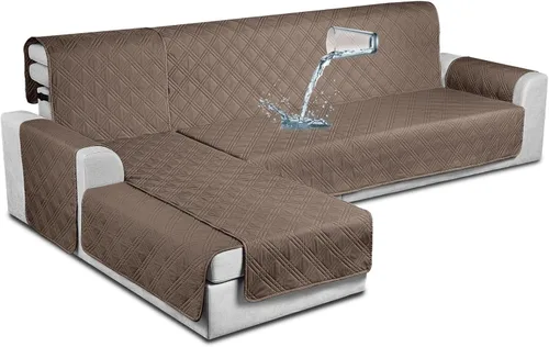 Vista 20 de TAOCOCO Fundas de Sofá Seccional 100% Impermeables en Forma de L, Fundas de Sofá de 3 Piezas, Funda de Chaise Lounge para Mascotas y Niños, Fundas