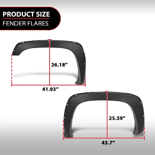 Vista 9 de G-PLUS Guardabarros 4 piezas, compatibles con Chevy Silverado/GMC Sierra 1999-06