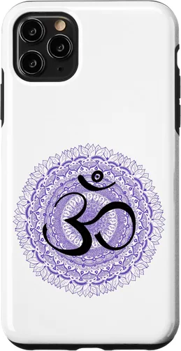 Vista 11 de Funda de meditación hindú para iPhone 12 Pro Max Om Yoga Ohm