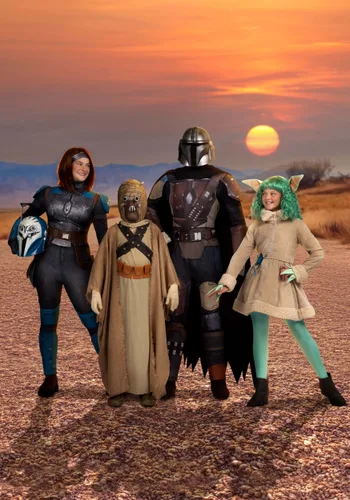 Vista 3 de Disfraz Deluxe de Tusken Raider para Niños de Star Wars Multicolor