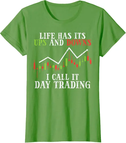 Vista 51 de Life Ups And Downs Day Trading Crypto Stock Market Trader T-Shirt, Negro