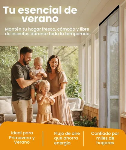 Vista 8 de Flux Phenom Puerta mosquitera magnética (paquete de 2) – Bugs Out, Breeze In – Instalación de sellado automático de 9 minutos, malla de doble Negro