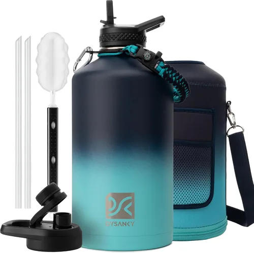 Vista 31 de DYSANKY Botella de agua aislada de 32 onzas, metal al vacío de acero inoxidable grueso, jarra de agua deportiva portátil para gimnasio y senderismo