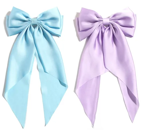 Vista 19 de SUSULU Pinzas para el cabello con lazo de cinta negra con cola larga, horquillas para fiestas y accesorios para mujeres y niñas, 2