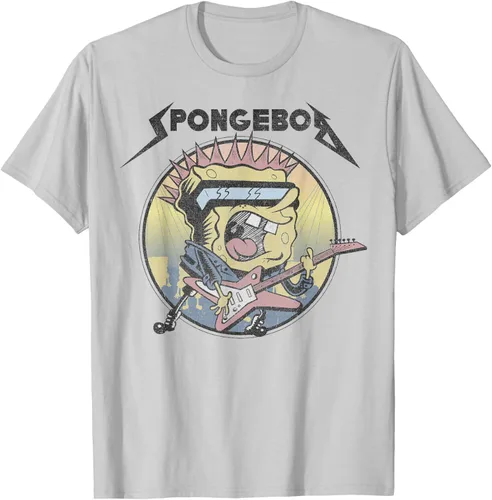 Vista 16 de SpongeBob SquarePants Camiseta de manga corta Heavy Metal Rock