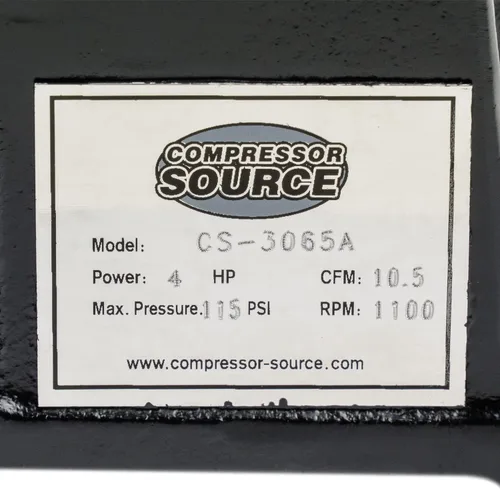 Vista 6 de Fuente CS3065A del compresor de la etapa 3-cilindro 10-12 CFM de la sola etapa de la bomba del compresor de aire de 4-5 HP