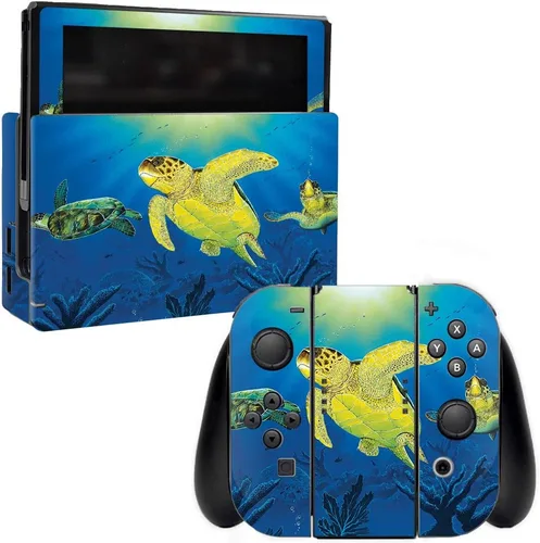 Vista 21 de MightySkins Skin compatible con Nintendo Switch – Delfines nariz de botella Funda protectora de vinilo duradera y única Fácil de aplicar, quitar