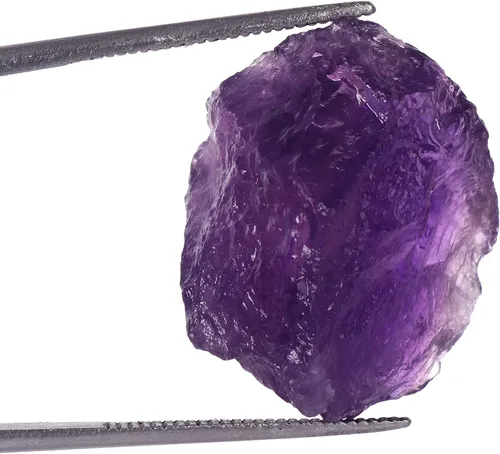 Vista 2 de GEMHUB Amatista violeta áspera natural de 14 quilates con certificado EGL para Reiki, corte, vaso, envoltura